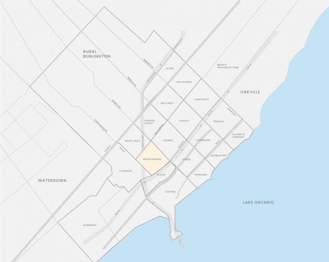 Map of Mountainside, Burlington