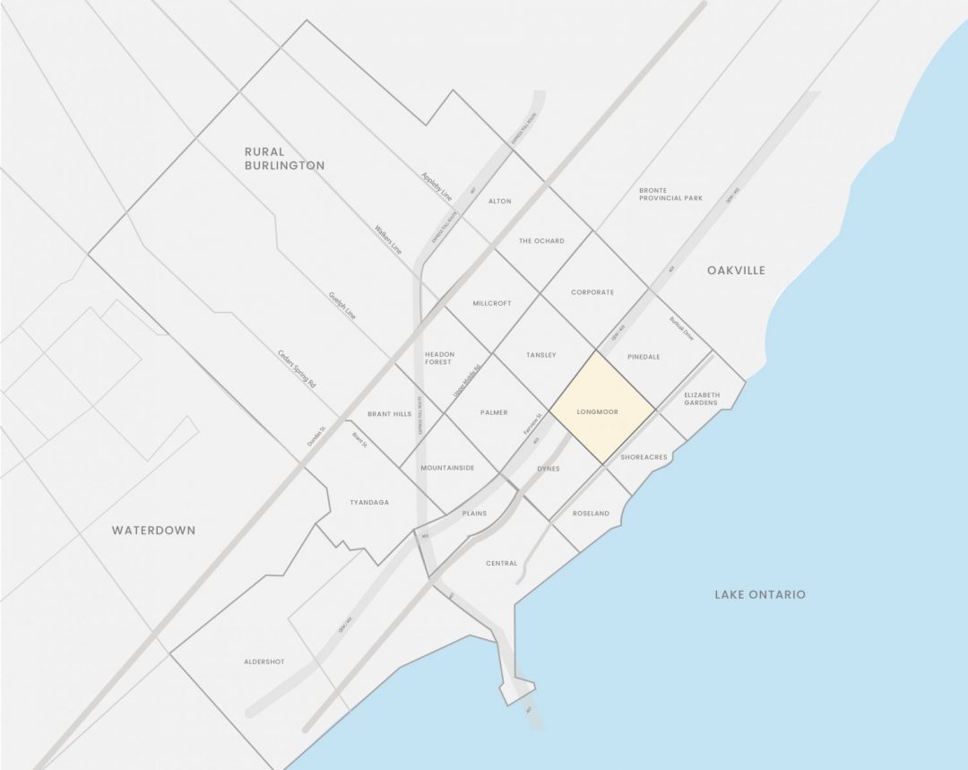 Map of Longmoor, Burlington