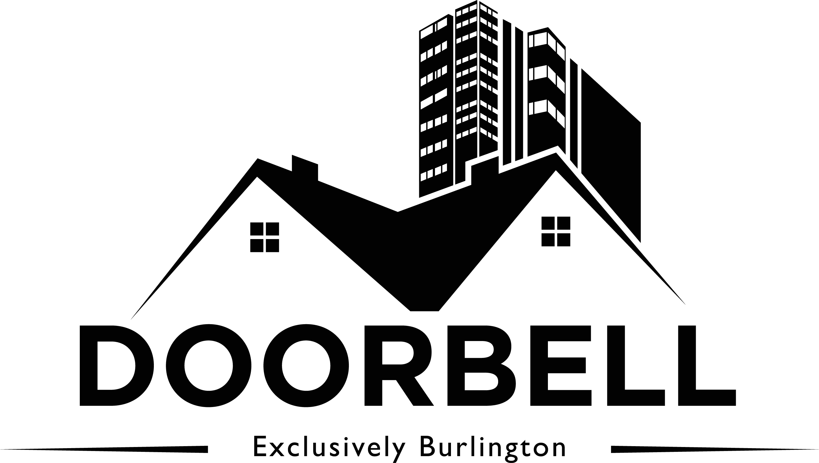 High resolution Doorbell Logo "Exclusively Burlington" in Black