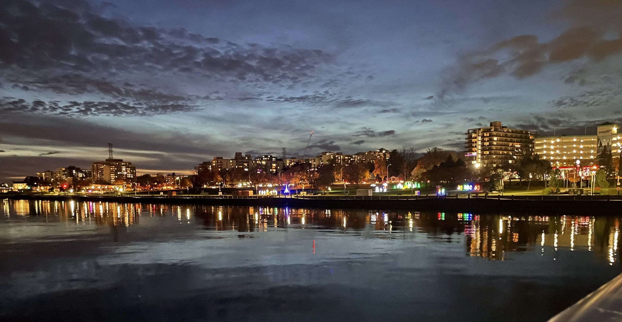 Skyline of Burlington at Night